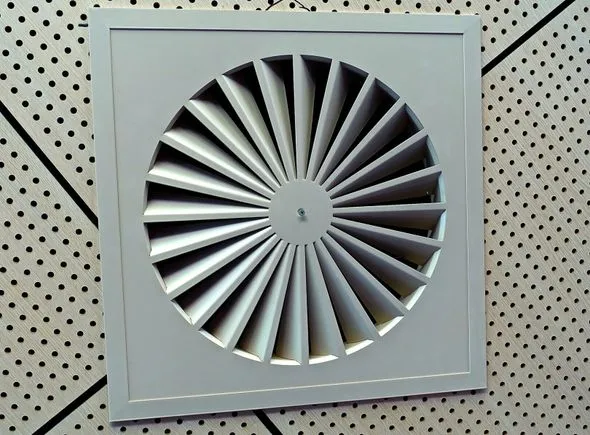 Inside view of ductwork during cleaning